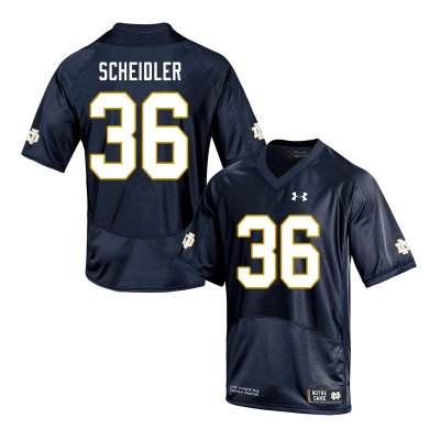 Notre Dame Fighting Irish Men's Eddie Scheidler #36 Navy Under Armour Authentic Stitched College NCAA Football Jersey SXY3299KE